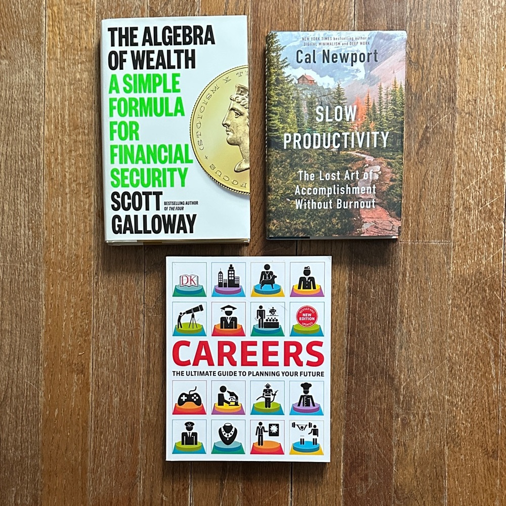 Set of Three Books: Wealth, Productivity, Careers
